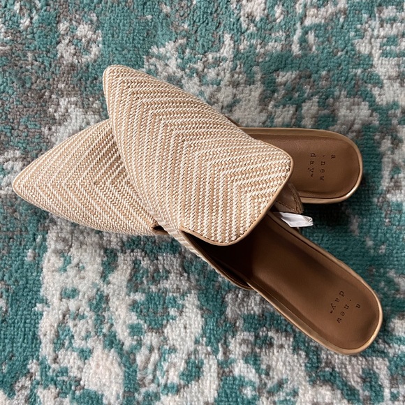 a new day Shoes - NWT A New Day Woven Mules